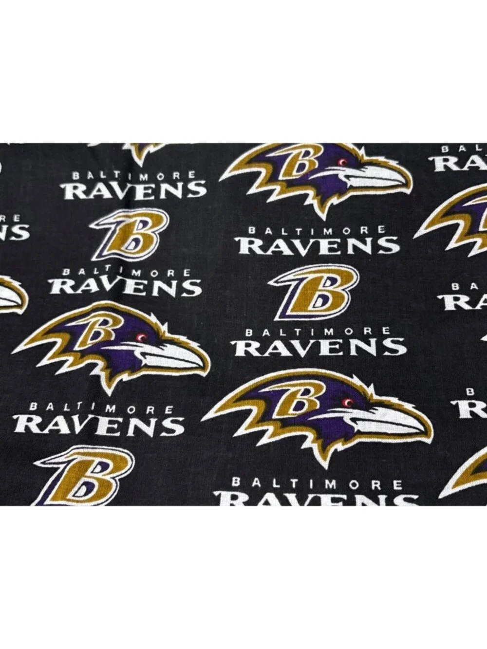 Baltimore Ravens NFL Licensed Cotton Fabric 1/2 yard x 58